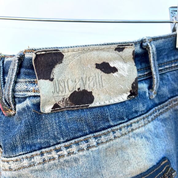Vintage Roberto Cavalli Unisex Women’s Distressed Jeans Ripped Designer Denim 8 - Picture 5 of 16